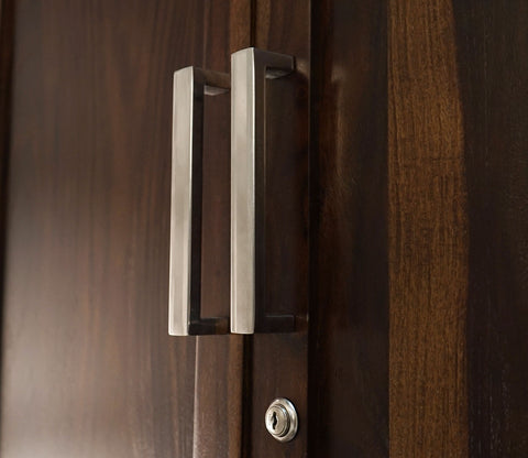 Allan Sheesham Wood 2 Door Wardrobe (Walnut Finish)