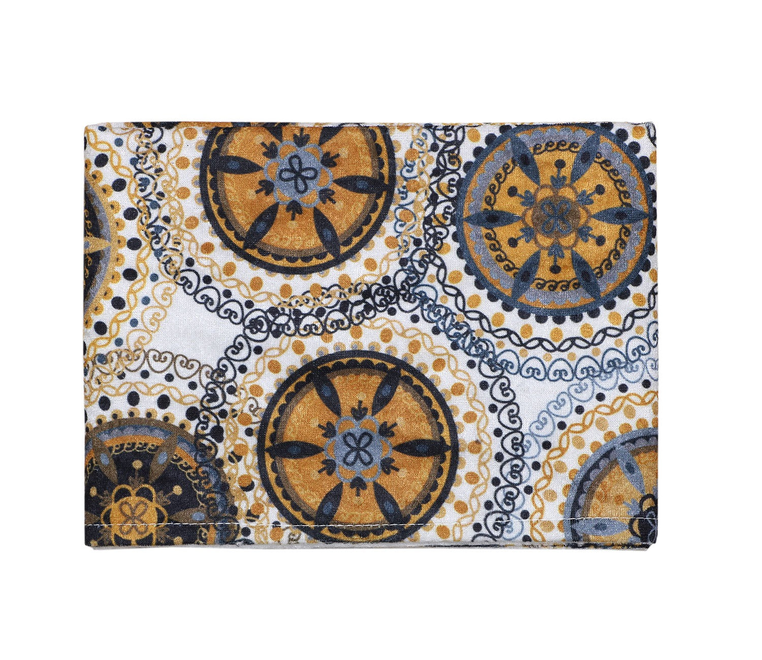 Gold Mandala Velvet Printed Table Runner (72 x 14 inches)