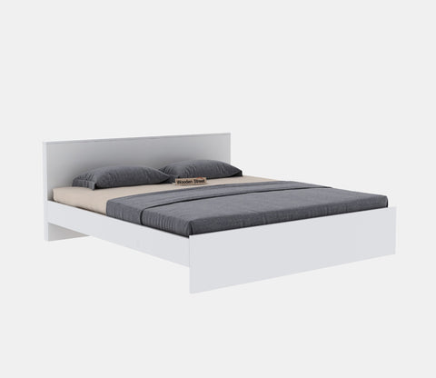 Clemency Bed without Storage (Queen Size, Frosty White Finish)