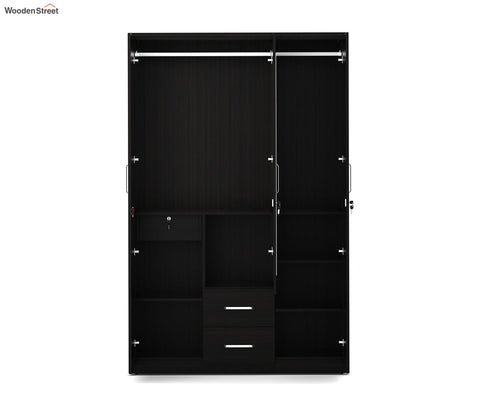Kosmo Apex 3 Door Dresser Wardrobe (Flowery Wenge Finish)