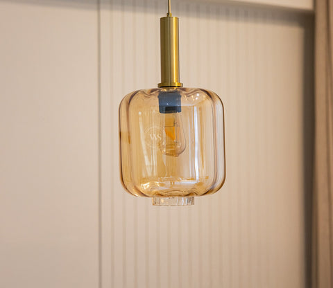 Lustrous Glass Pendant Light (Bronze)
