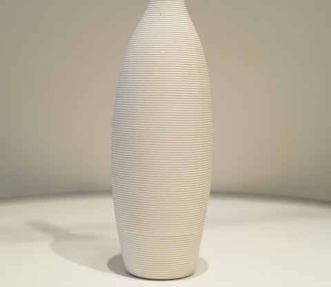 Eternity White Ceramic Long Vase