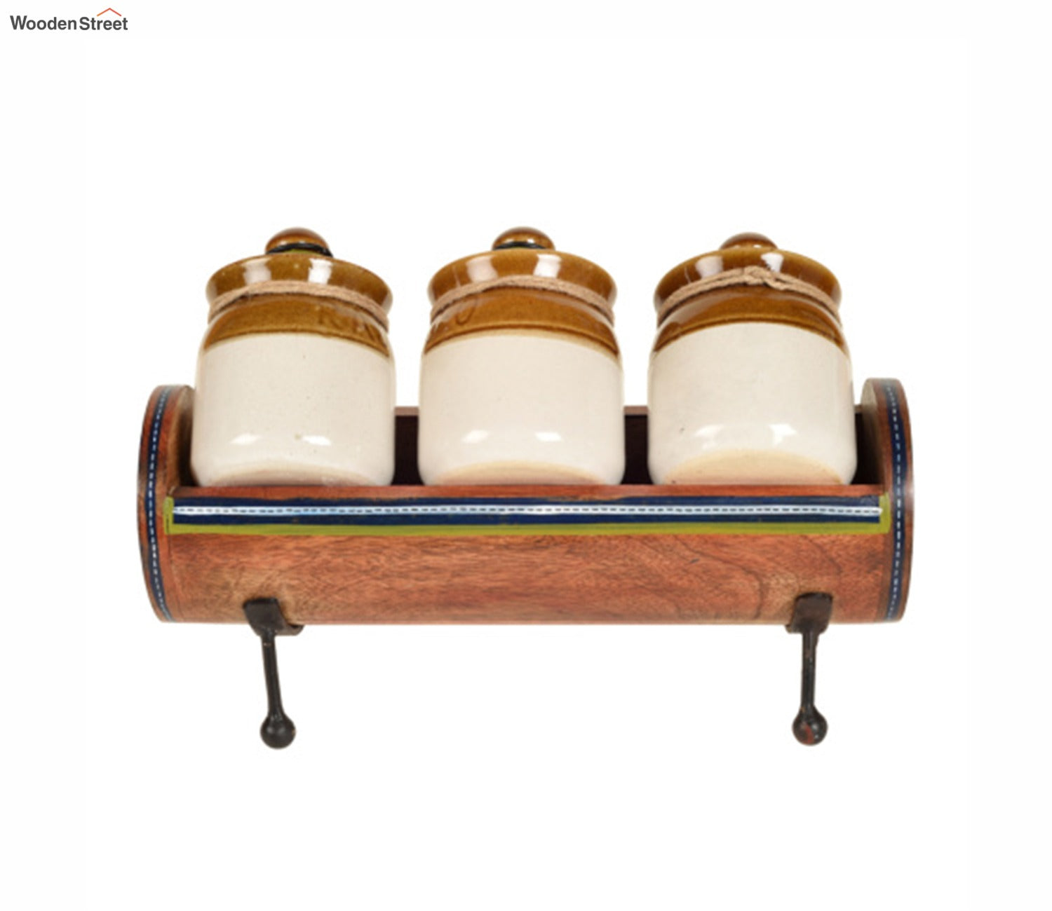 Blue Colour Barni Set With Stylish Tabular Stand