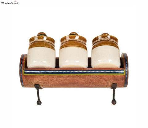 Blue Colour Barni Set With Stylish Tabular Stand