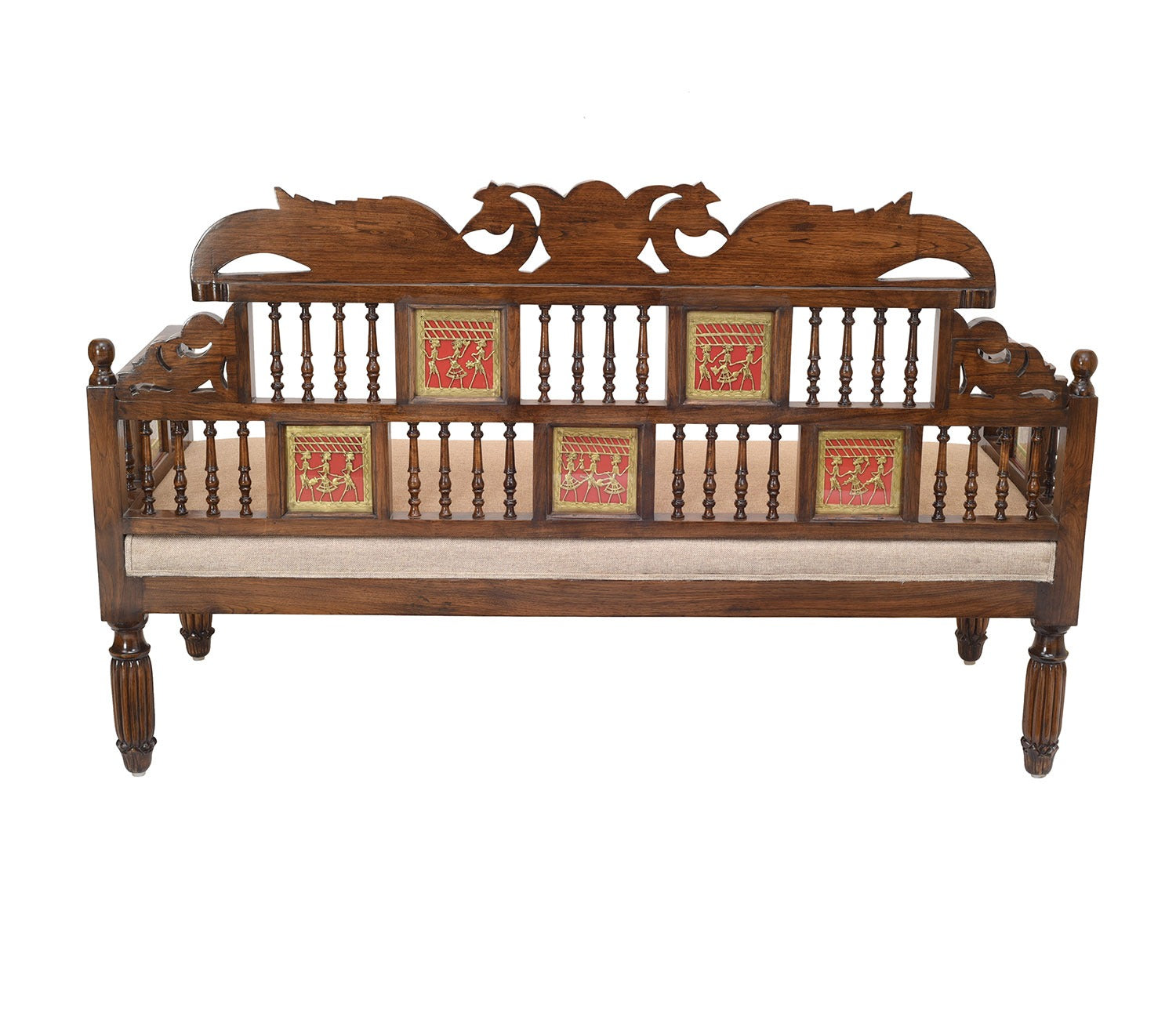 Mallika Takth in Teakwood with Walnut Finish