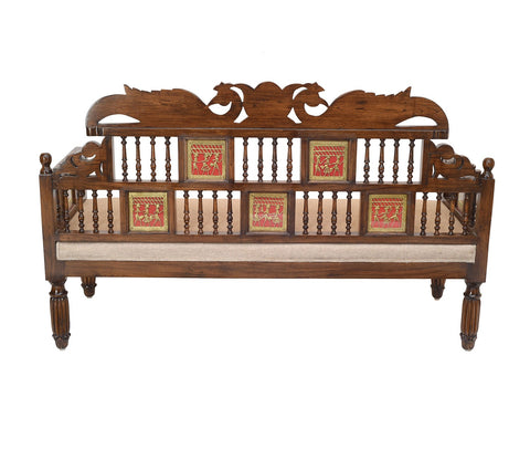 Mallika Takth in Teakwood with Walnut Finish