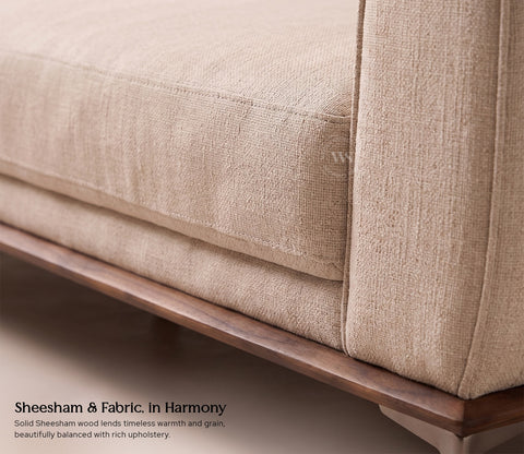 Lorenz 3 Seater Sofa (Cotton, Jade Ivory)
