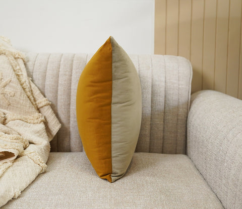 Duet Two Color Velvet Cushion Covers - Pack of 5 (16 x 16 Inch, Multi Color)
