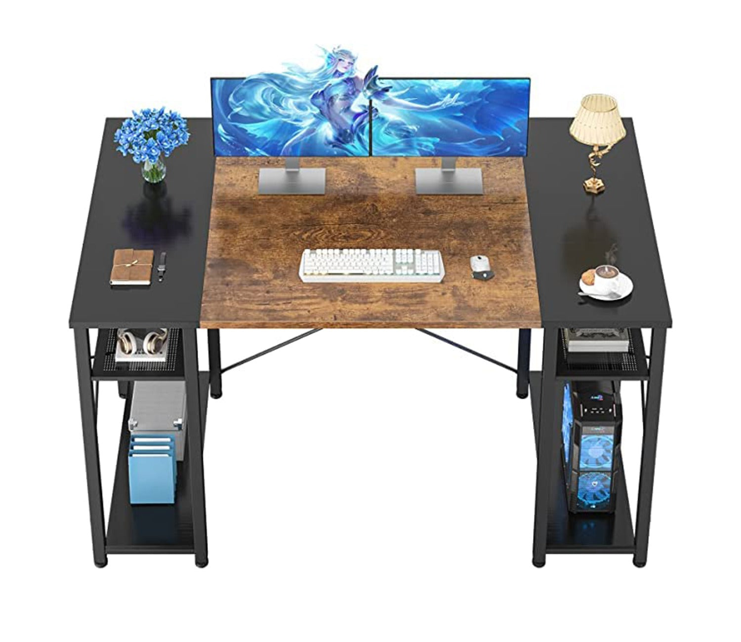 Orion Computer Table 59" with CPU Compartment (Black, M)