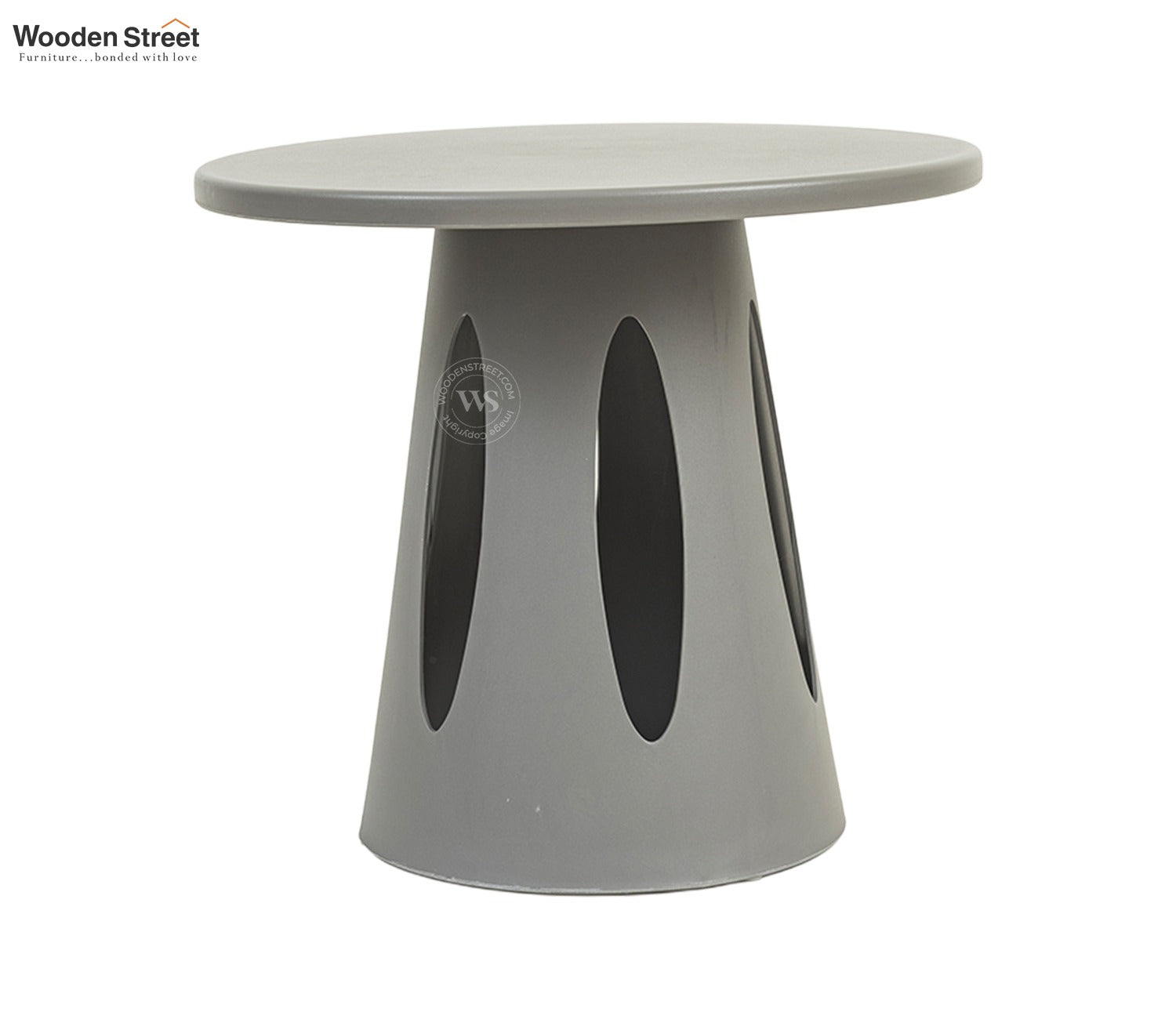 Mushru Multi-Utility Side Table with Leg Support (Grey)