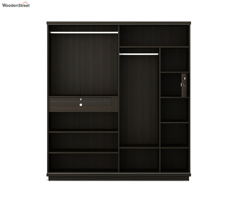 Kosmo Ripples 2 Door Sliding Wardrobe in High Gloss Basalt Grey Finish