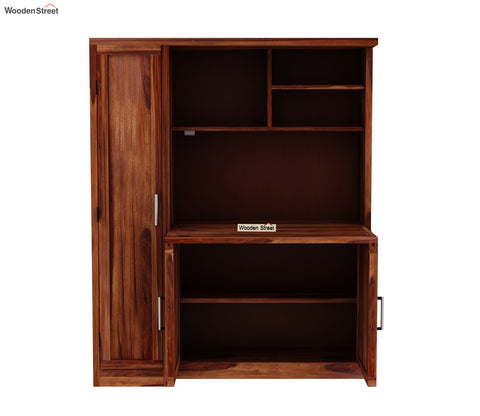 Amstel Study Table Cum Bookshelf (Honey Finish)