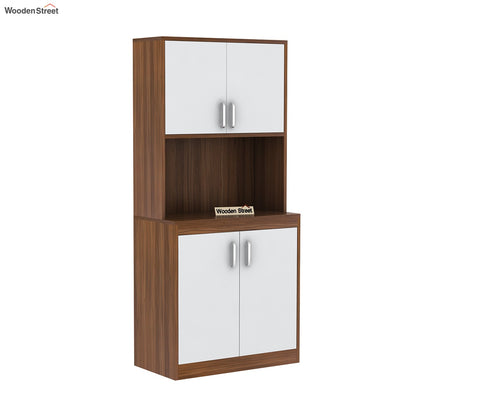 Maris Kitchen Cabinet (Exotic Teak-Frosty White Finish)