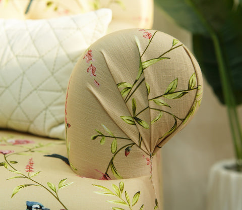 Parker 3 Seater Sofa (Cotton, Cream Robins)