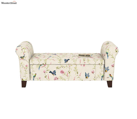 Jade Bench With Storage (Cream Robins)