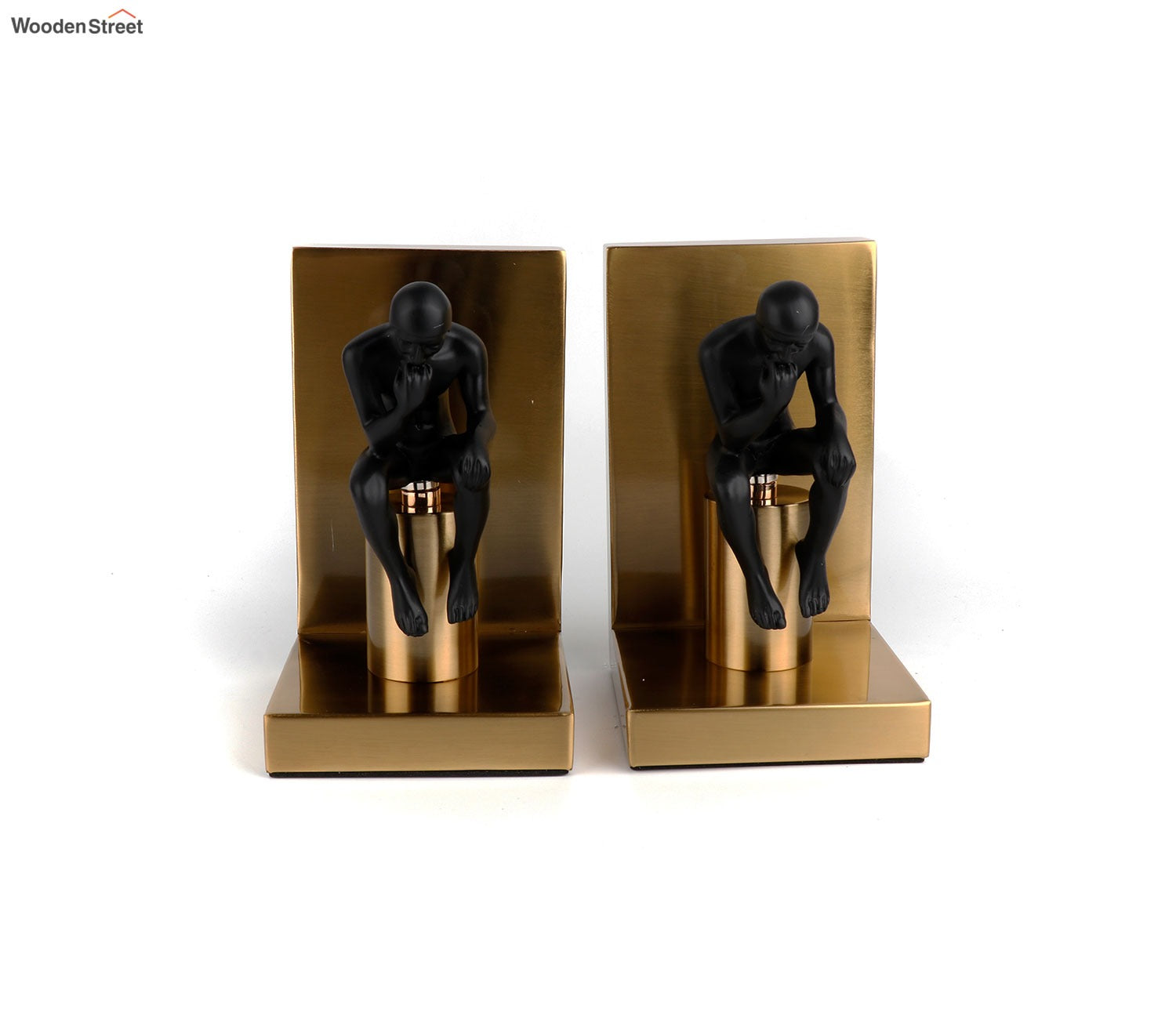 Enigmatic Black And Gold Book End