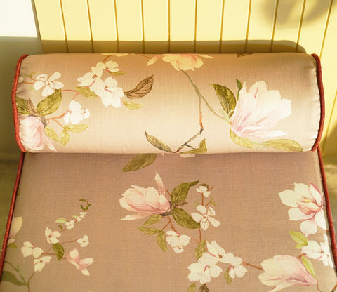 Elara Floor Cushion With Bolster - 24 X 24 Inch (Cotton, Magnolia Beige)