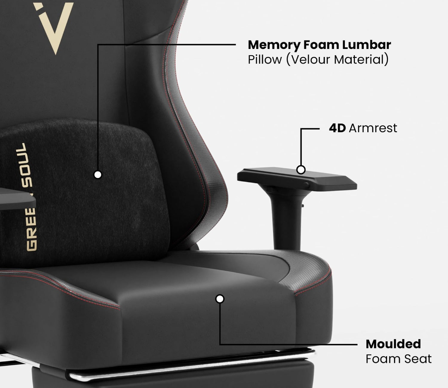 Vision Pro Multi-Functional Ergonomic with Footrest (Black)