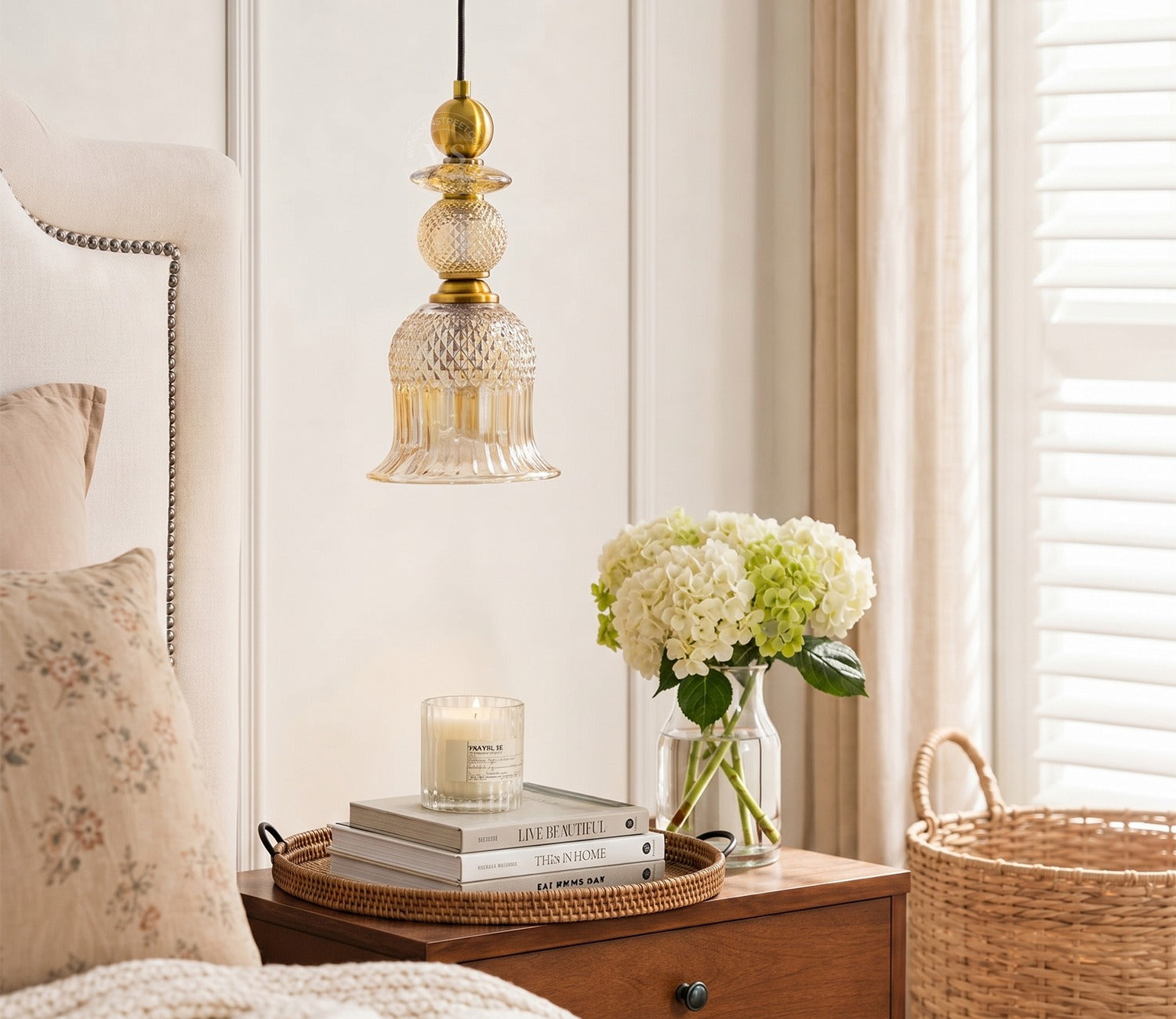 Tulip Pendant Hanging Light (Yellow)