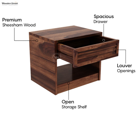 Ferguson Bed Side Table (Honey Finish)