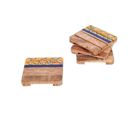 Honeydew Hand Painted Coaster Set Of 4