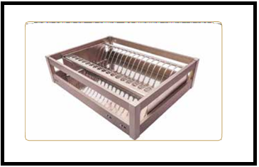 Trueliving_MATTEE CHAMPAGNE PLATE BASKET - 6” *15" 380  MM/450M Cabinet