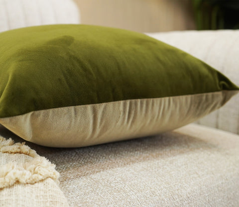 Duet Two Color Velvet Cushion Covers - Pack of 5 (16 x 16 Inch, Multi Color)