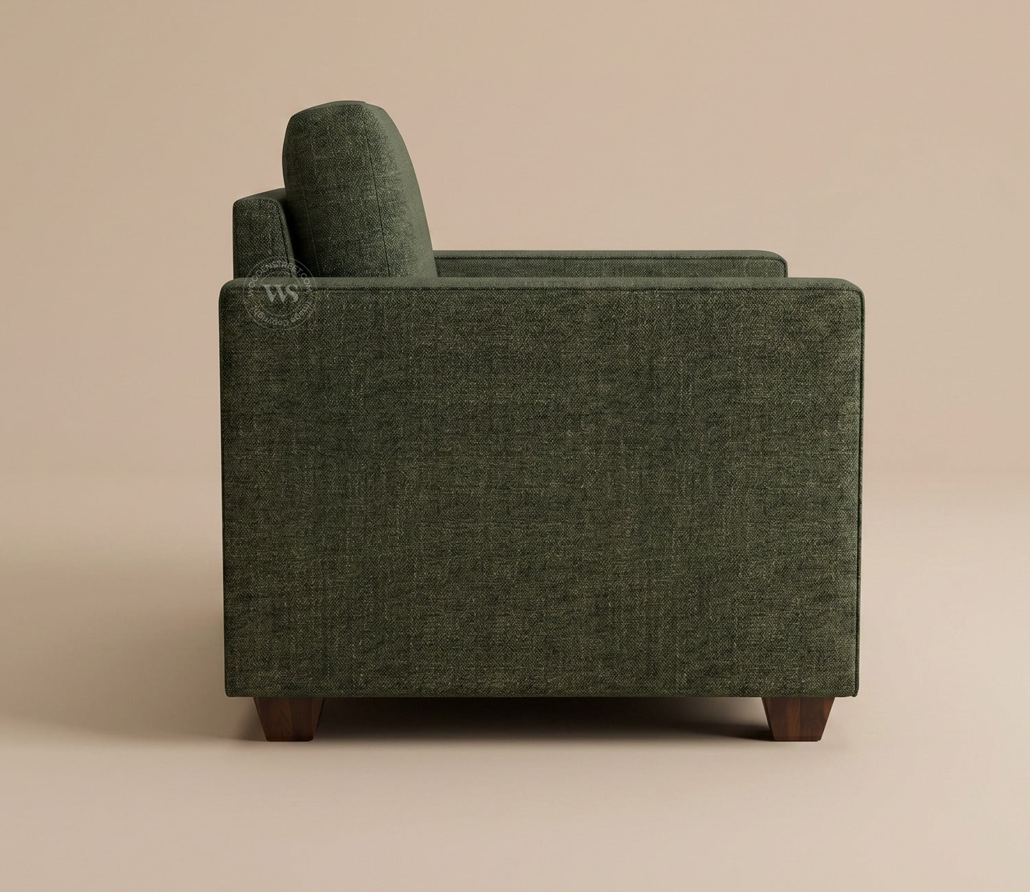 Albus 3 Seater Fabric Sofa (Sage Green)