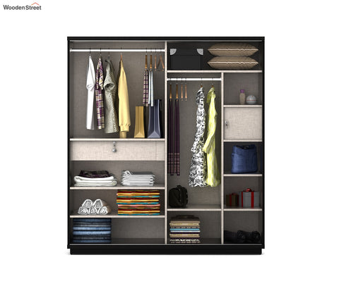 Kosmo Universal 2 Door Sliding Wardrobe (Flowery Wenge Finish)
