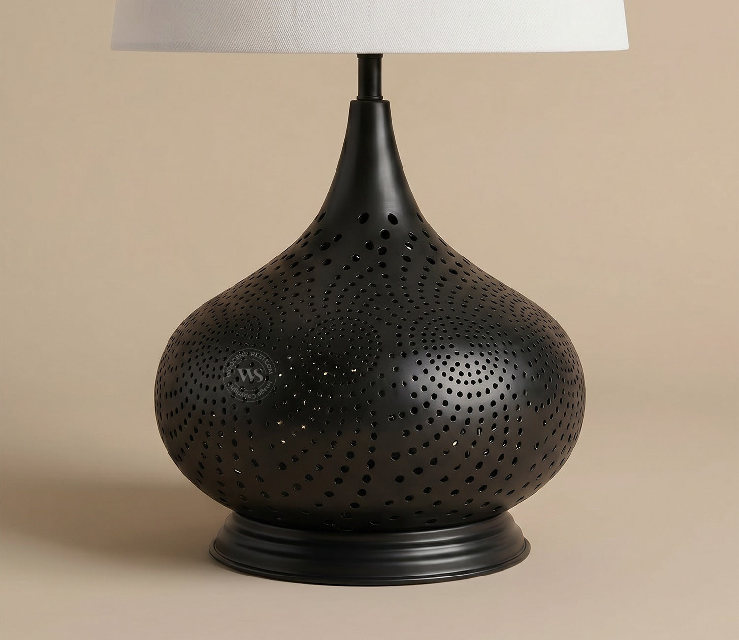 Wick Metal Black Table Lamp