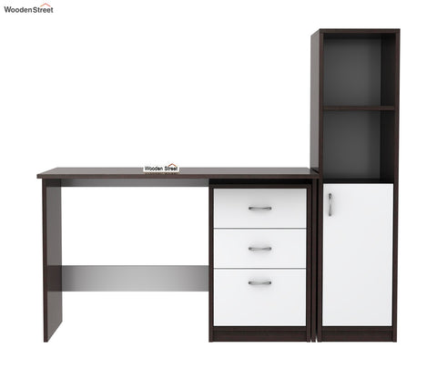 Calisto Engineered Wood Study Table (Flowery Wenge Frosty White)