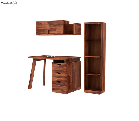 Grande Kids Study Table With Drawers (Honey Finish)
