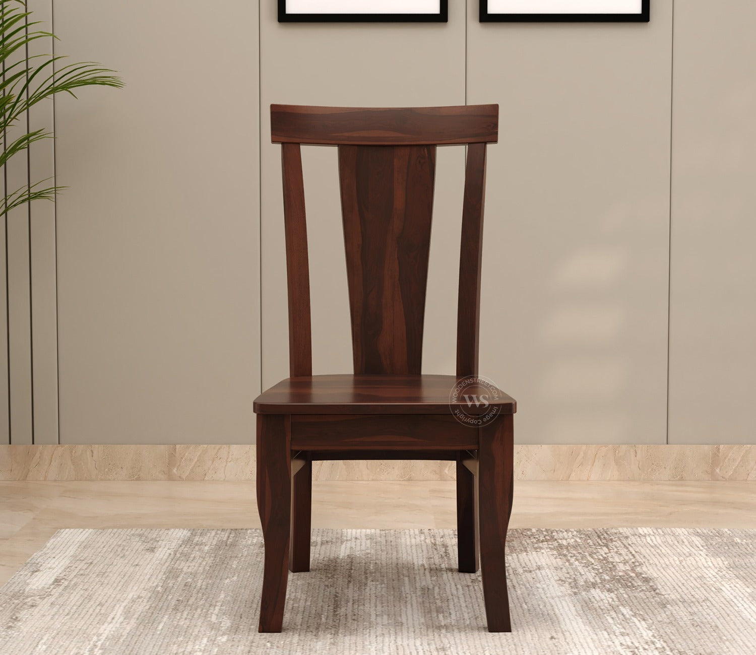 Sofie Dining Chair without Fabric (Walnut Finish)