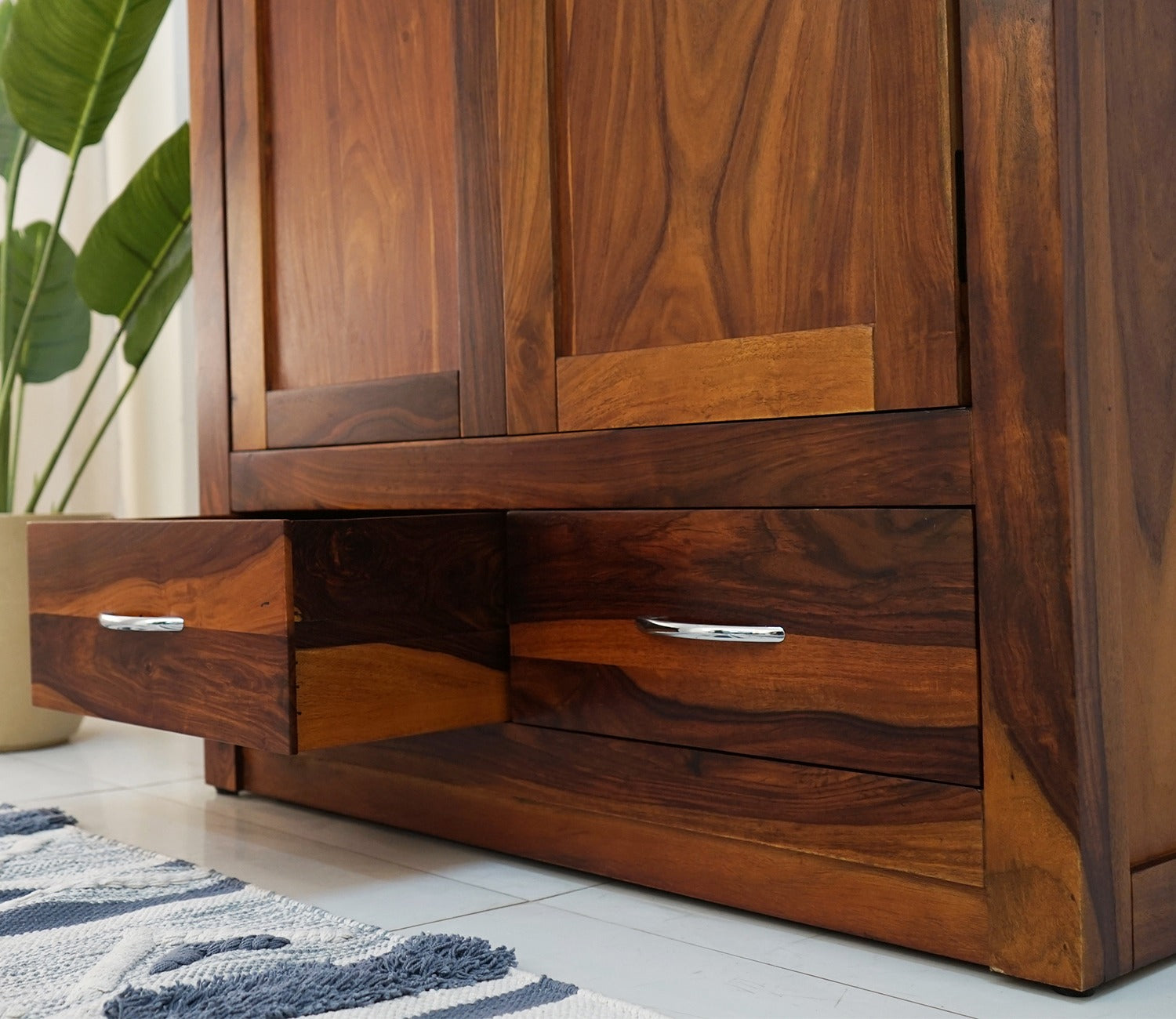 Holden 2 Door Multi Utility Wardrobe (Honey Finish)