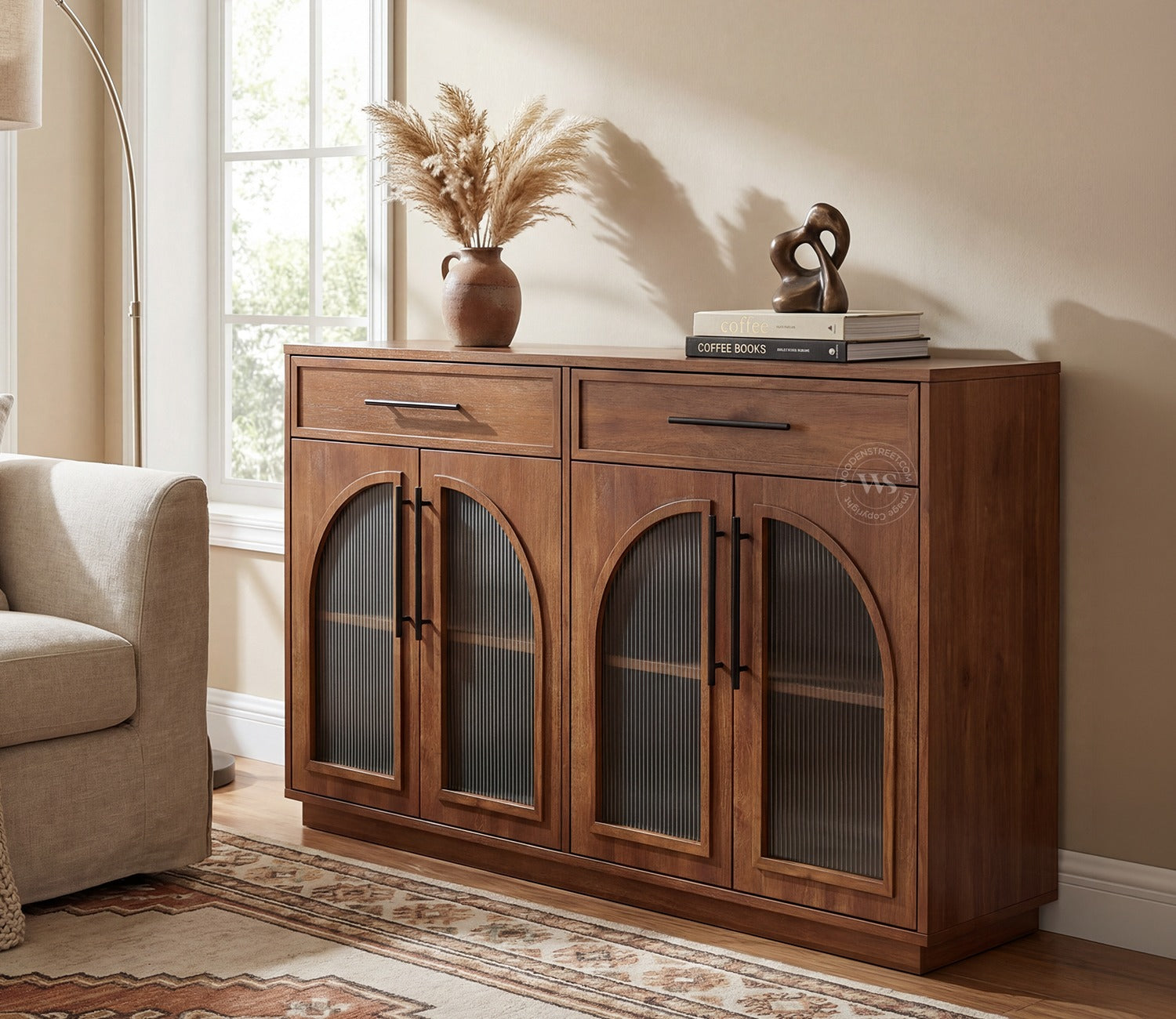 Nyrah Mango Wood Cabinet (Teak Finish)