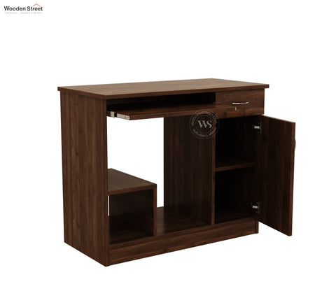 Scholar Engineered Wood Study Table With Sectioned and Sliding Storage (Columbian Walnut Finish)