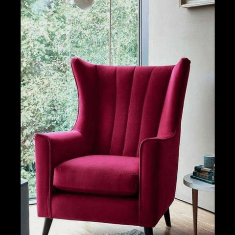 Trueliving Blood Red Chair Living Room H 34 x W 27 x D 31.5