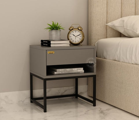 Nuvo Bedside Table (Grey)