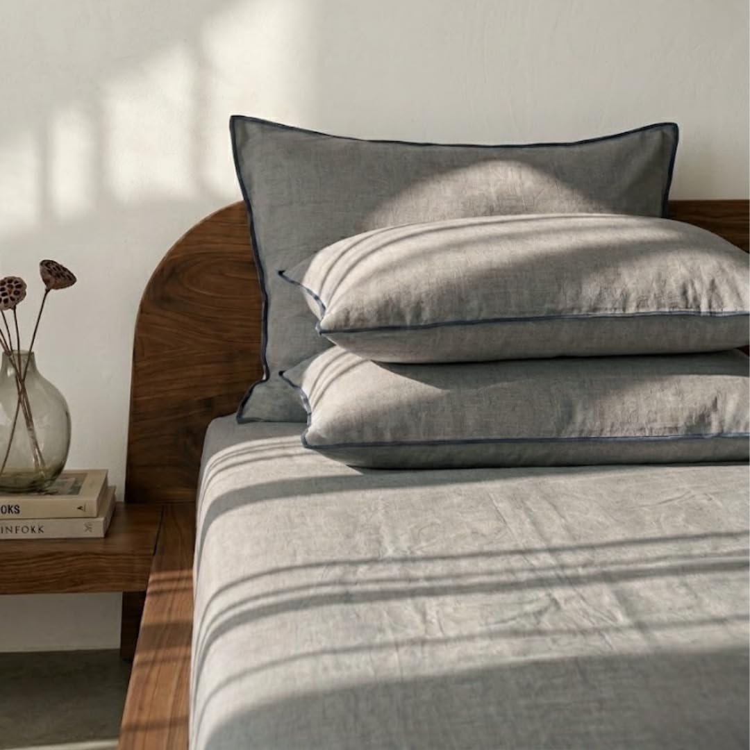 Luxury Pure Linen Bedding Set – Beige Dunes | King Size | Hospitality Collection