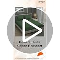 Homefab India 160 TC Stripe Glace Cotton Double BedSheet with 2 Pillow Covers - (90x90 inches) - Dark Green