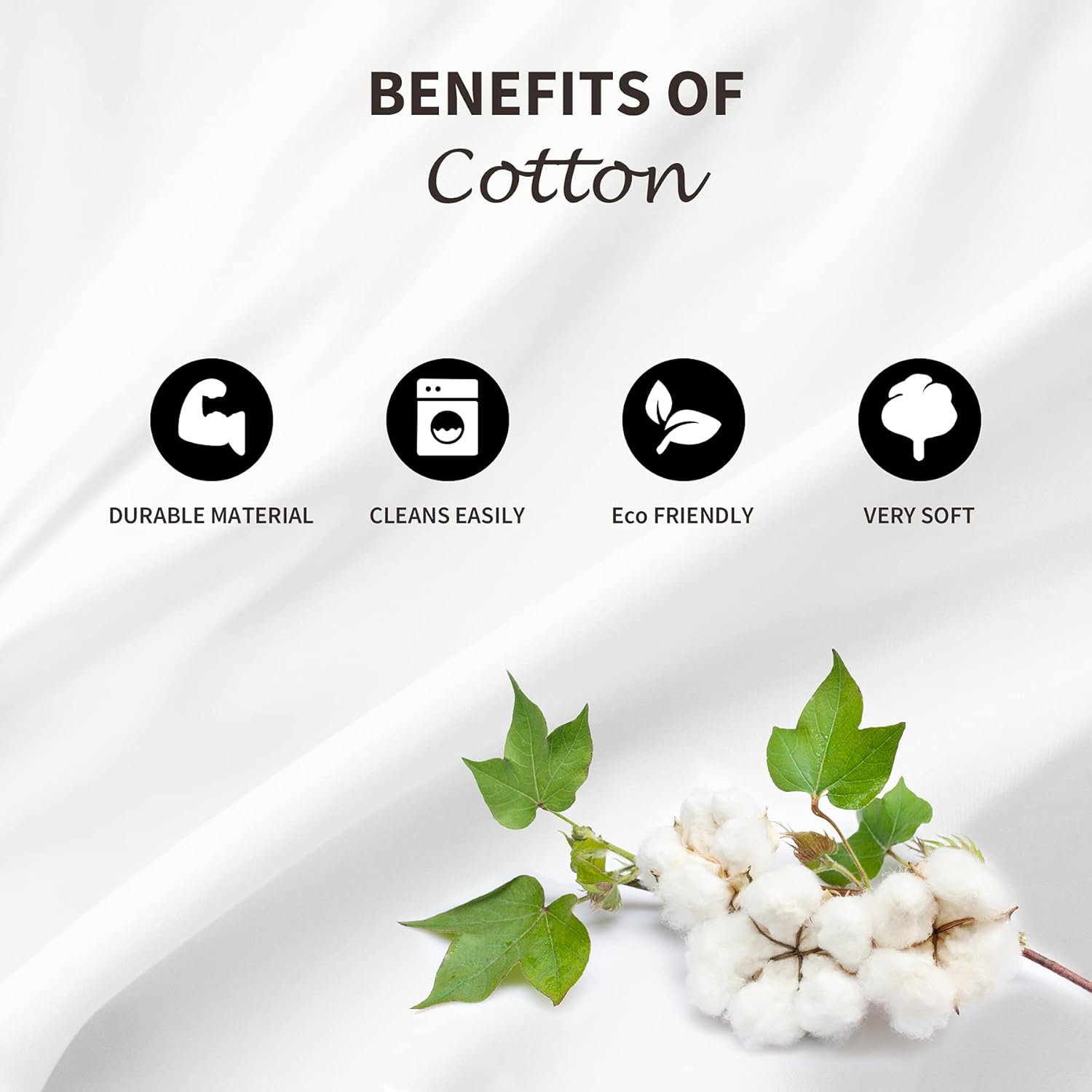 LINENOVA Luxury 100% Natural Cotton Bed Sheet Set - 40cm Deep Pocket Fitted Sheet & Flat Sheet & 1 Pillowcase - 3 Piece