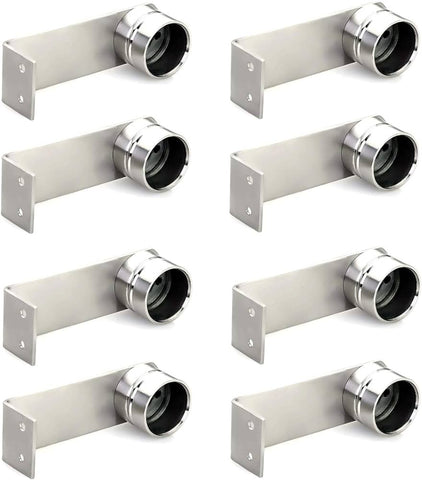 First Lot Stainless Steel Wall Mount Concealed Heavy Long Band Curtain Rod & Ceiling Holder Brackets for Door & Windows PacK