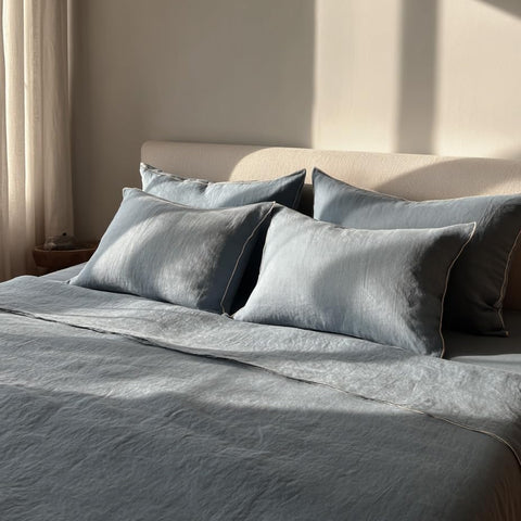 Luxury Pure Linen Bedding Set – Beige Dunes | King Size | Hospitality Collection