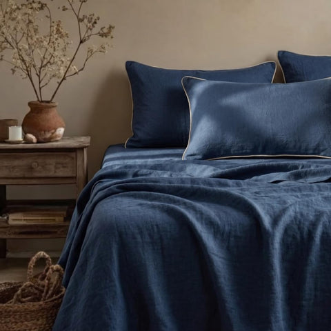 Luxury Pure Linen Bedding Set – Beige Dunes | King Size | Hospitality Collection
