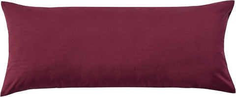 LINENCART Luxury Cotton Blend Pillowcases (Set of 2) - Queen 51x76cm, Envelope Closure Soft and Breathable Pillowcases Set- Burgundy