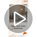 Stoa Paris Satin Bedsheet King Size with 2 Pillow Covers, 300TC Premium Bedsheets King Size, Home Decor, Ultimate Comfort, 274 cm x 228 cm, Date Night - Harbour Mist Grey