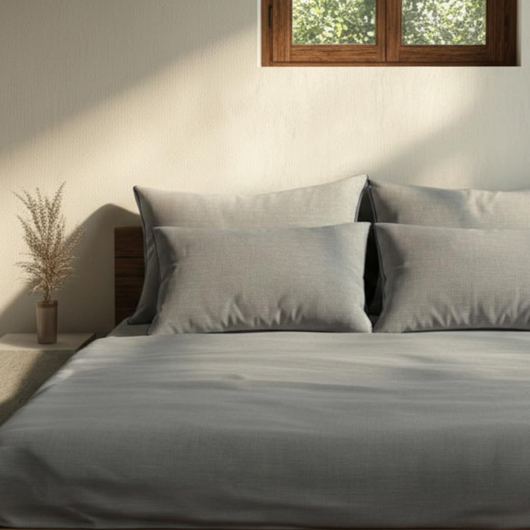 Luxury Pure Linen Bedding Set – Beige Dunes | King Size | Hospitality Collection
