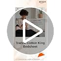 Trance Home Linen Pure 100% Cotton 400TC Plain King Size Bedsheet with 2 Pillow Covers (108 x 108 Inch | 9ft x 9ft, Black)