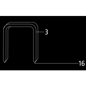 Trueliving_Fine Wire Staples (No.80) Outer Crown      :  12.80mm  Inner Crown      :   11.50mm  Wire Dimension :    0.60 x 0.90mm