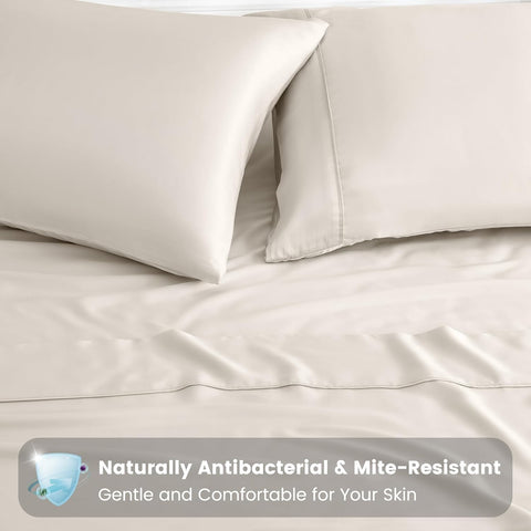 LINENCART 100% Bamboo Pillowcase Queen Size Set of 2 - Breathable Cooling for Hot Sleepers and Night Sweats- Silky Soft Pillowcases with Envelope Closure - (Black 51x76cm)